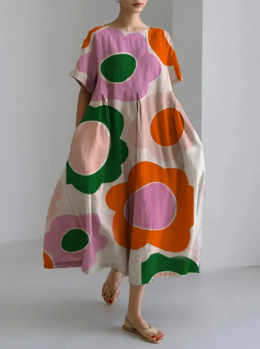 Amalia Blumenkleid | Stilvolles Kleid mit übergroßem Blumenmuster