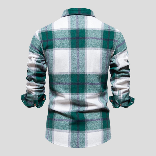 Lucian Casual Shirt | Modernes kariertes Herrenhemd mit Doppeltaschen