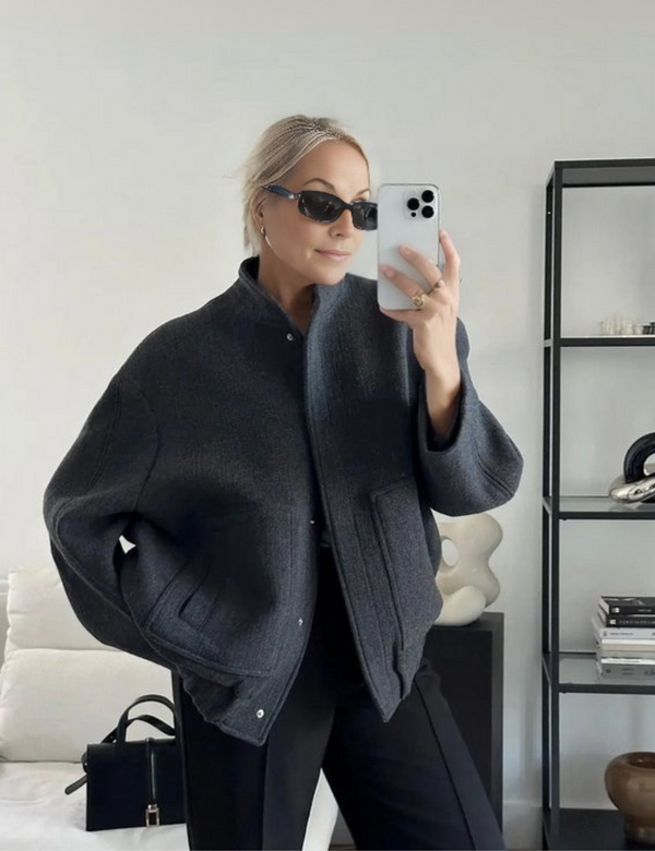 Lia Tweed Jacke | Moderne Übergroße Tweedjacke für Damen