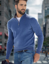 Ganti Pullover | Premium V-Ausschnitt Pullover mit Reißverschluss für Männer