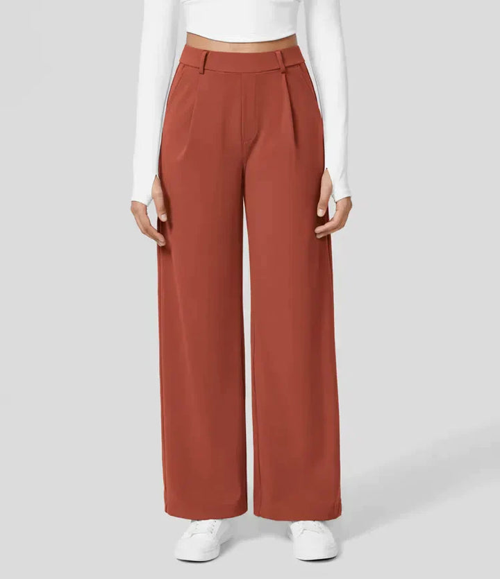 Palazzo Hose für Damen - Elegant Hohe Taillen Marlenehose