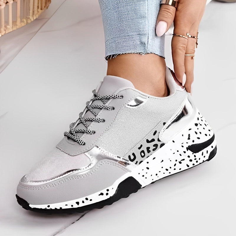 Lindsey Platform Sneakers | Moderne Damensneaker mit Mustern und Schnürsenkeln