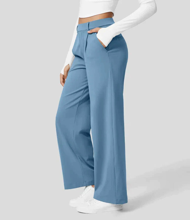 Palazzo Hose für Damen - Elegant Hohe Taillen Marlenehose