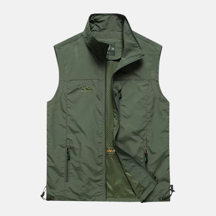 Peaks Outdoor Anglerweste | Leicht Multifunktionsweste mit Taschen Für Herren
