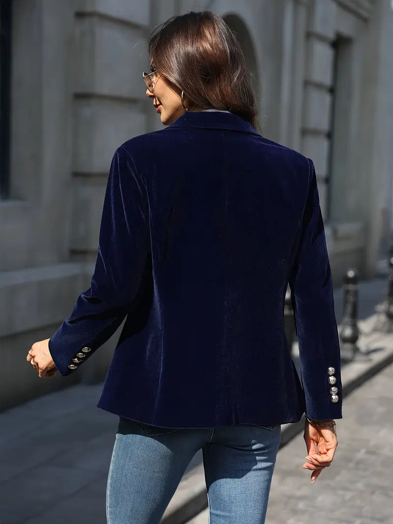 Blazer für Damen - Elegante Samt-Übergangsjacke