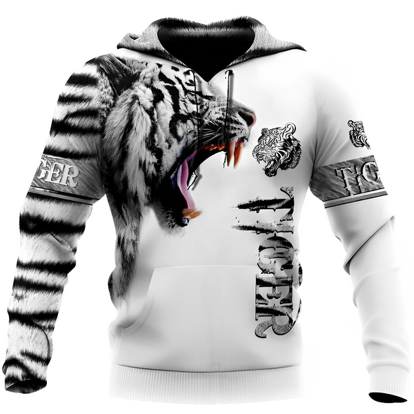 Lucas Men Hoodie | Lässige Kapuzensweatshirts mit 3D-Tiger-Print