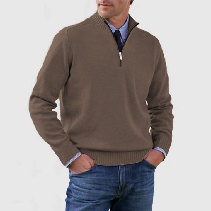 Troyer für den Herbst - Stilvolle Herenpullover mit halbem Reißverschluss