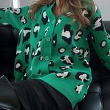 Trendy gekleurd warm vest met knopen voor dames