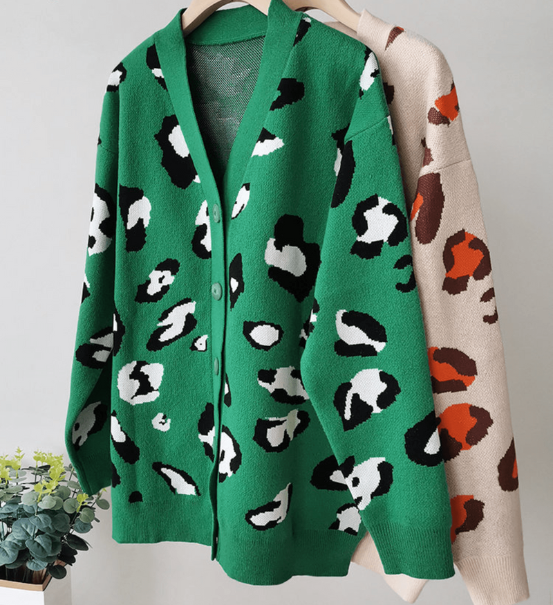 Trendy gekleurd warm vest met knopen voor dames