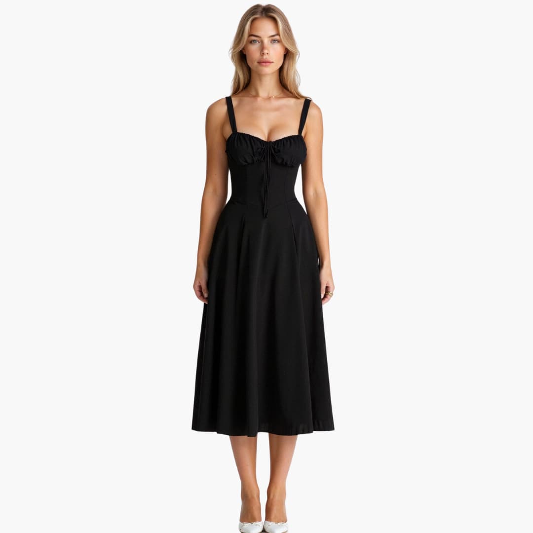 Sommerkleid für Damen - Elegantes Maxi Brautjungfernkleid mit Corsage