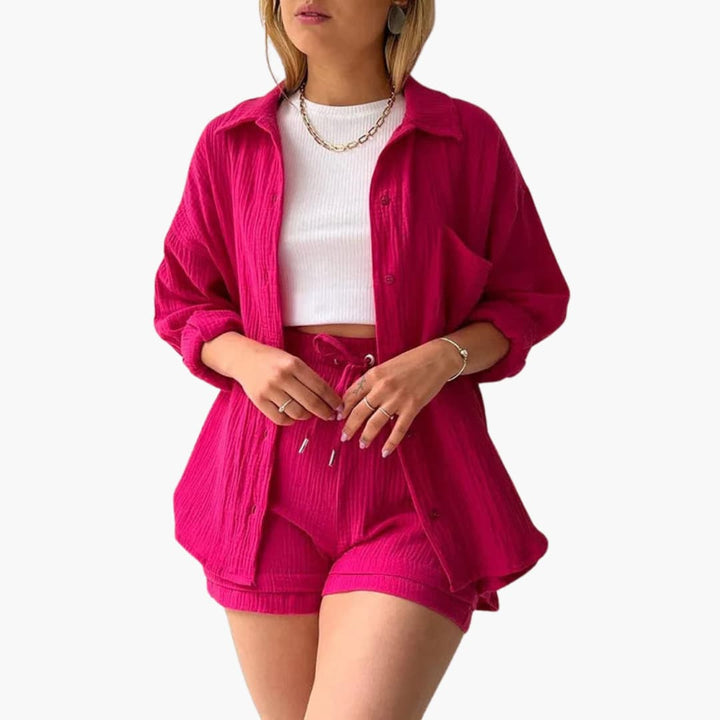 Musselin Zweiteiler für Damen - Luftiges Co-ord Set für Sommer