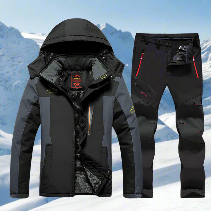 Outdoor Winter Set - Widerstandsfähiges & Wasserdichtes Winterjacke und Wanderhose für Herren