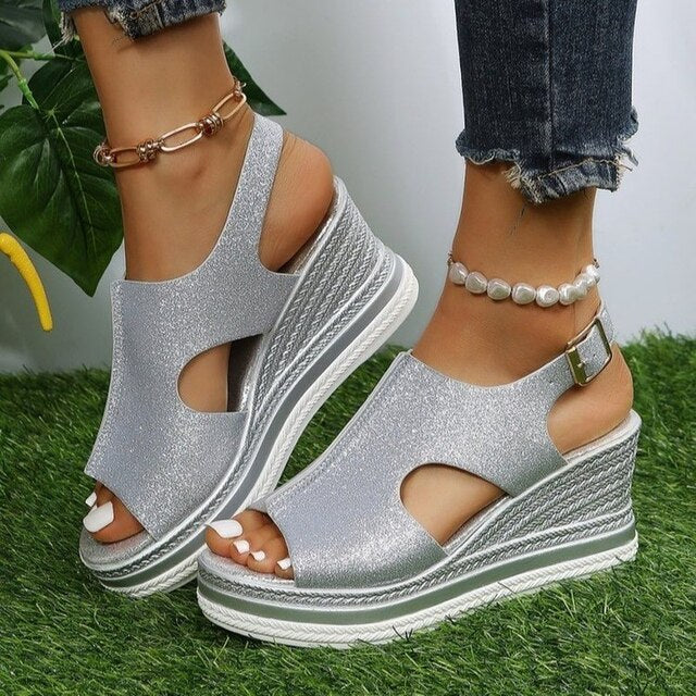 Glenny Sandalen | Trendige bequeme Damen Sandalen mit hohem Absatz