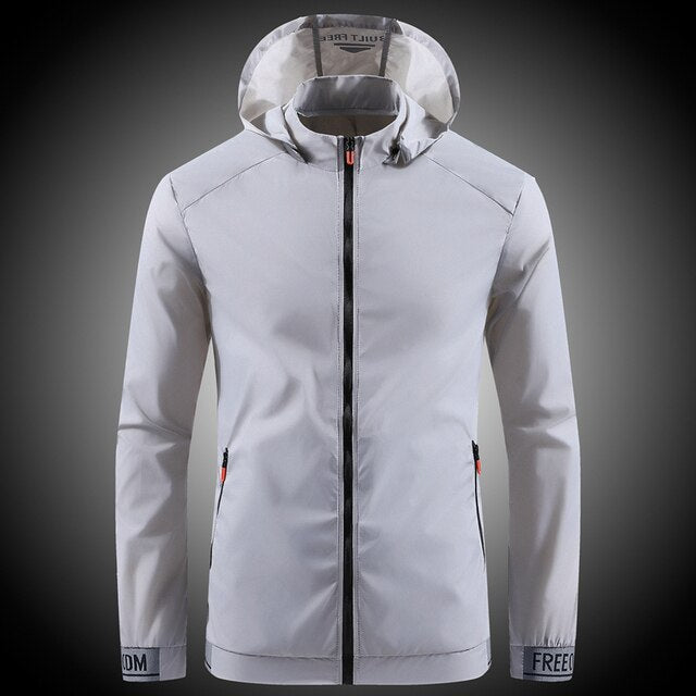 Regenjacke für Herren - Wasserdichte Übergangsjacke mit Kapuze