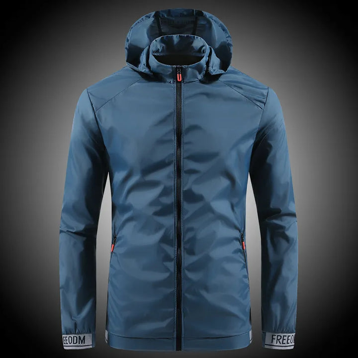 Regenjacke für Herren - Wasserdichte Übergangsjacke mit Kapuze