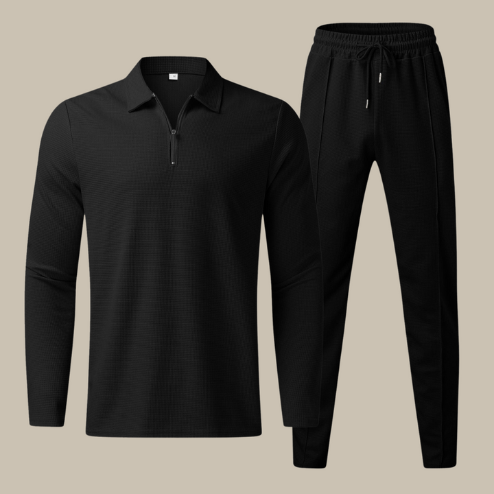 Zweiteiler für Herren - Stilvolles Poloshirt mit Jogger für den Sommer