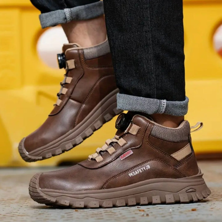 Ultraleichte S3 Sicherheitsschuhe - Halbhohe Wasserdichte Arbeitschuhe mit rutschfester Sohle für Herren