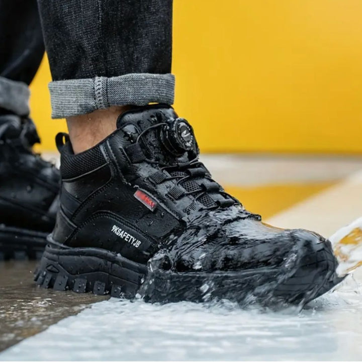 Ultraleichte S3 Sicherheitsschuhe - Halbhohe Wasserdichte Arbeitschuhe mit rutschfester Sohle für Herren