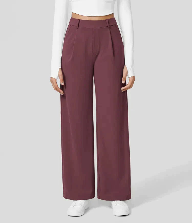 Palazzo Hose für Damen - Elegant Hohe Taillen Marlenehose
