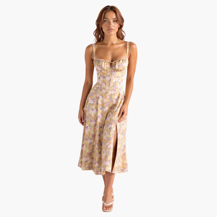 Sommerkleid für Damen - Elegantes Maxi Brautjungfernkleid mit Corsage