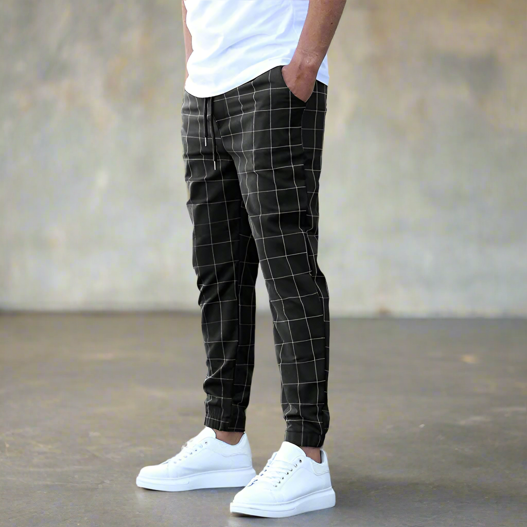 Chinohose für Freizeit - Casual Slim Fit Stretch Alltagshose für Herren