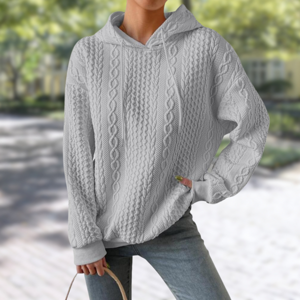 Luna Hoodie | Bequemes gewebtes Kapuzensweatshirt in Übergröße