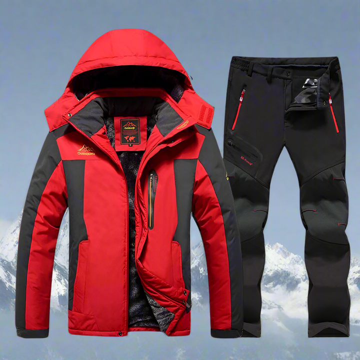 Outdoor Winter Set - Widerstandsfähiges & Wasserdichtes Winterjacke und Wanderhose für Herren