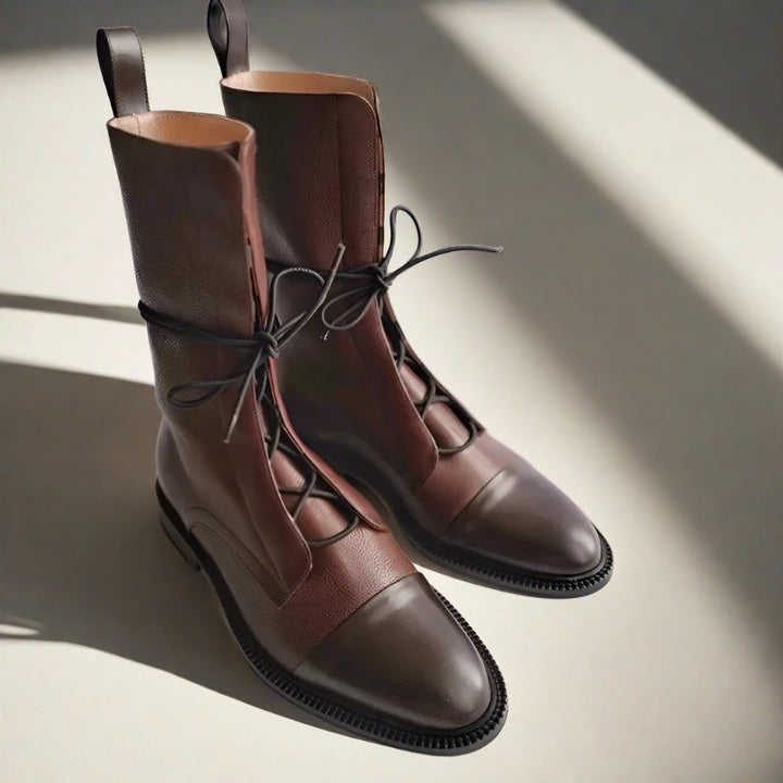 Stiefel für Damen - Vintage Stiefel mit Absatz für Sommer