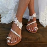 Emma Sommer Sandalen | Moderne Hochzeits-Sandalen mit Spitzendetails