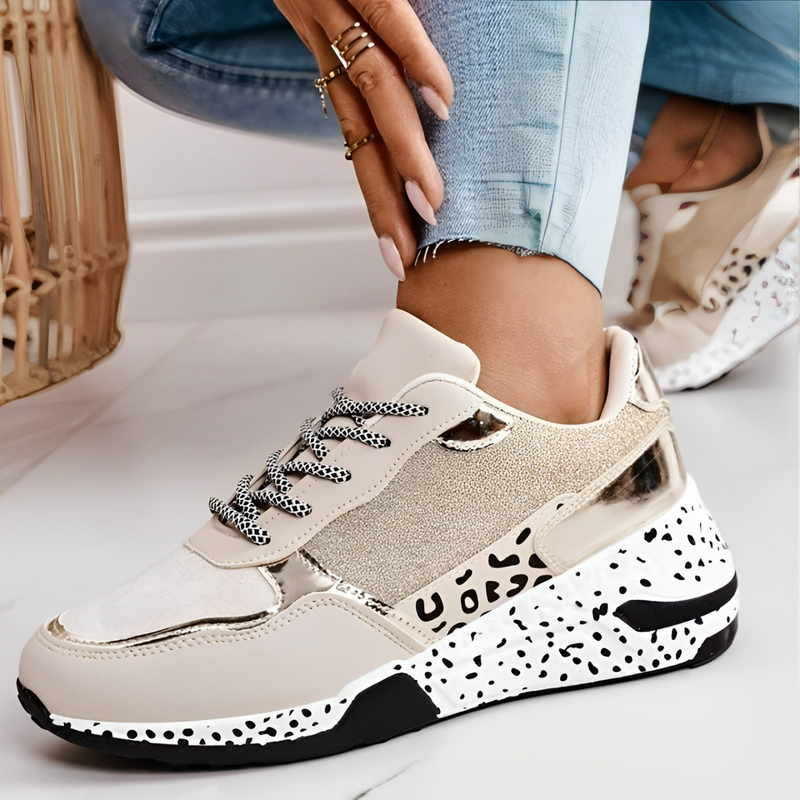 Lindsey Platform Sneakers | Moderne Damensneaker mit Mustern und Schnürsenkeln