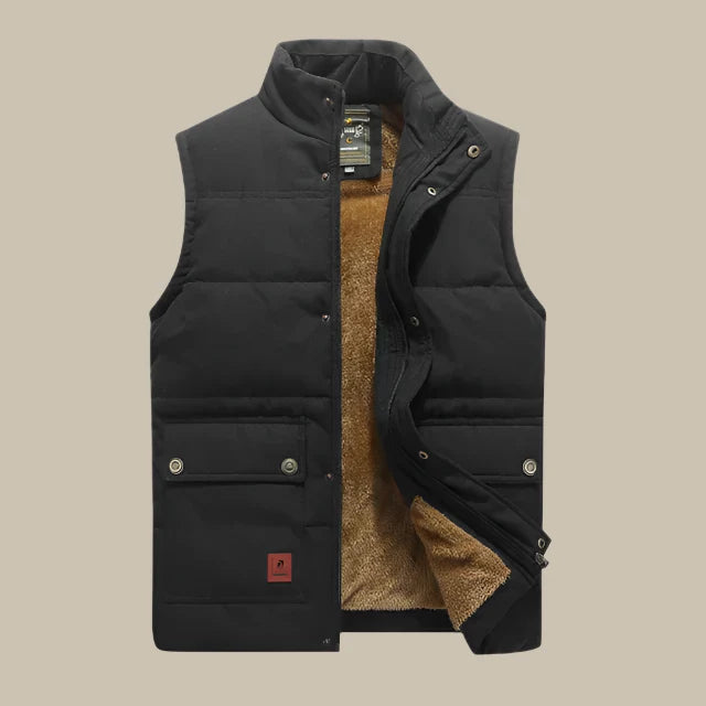 Steppweste für Kalte Tage - Casual Gilet mit Polarfleece für Herren