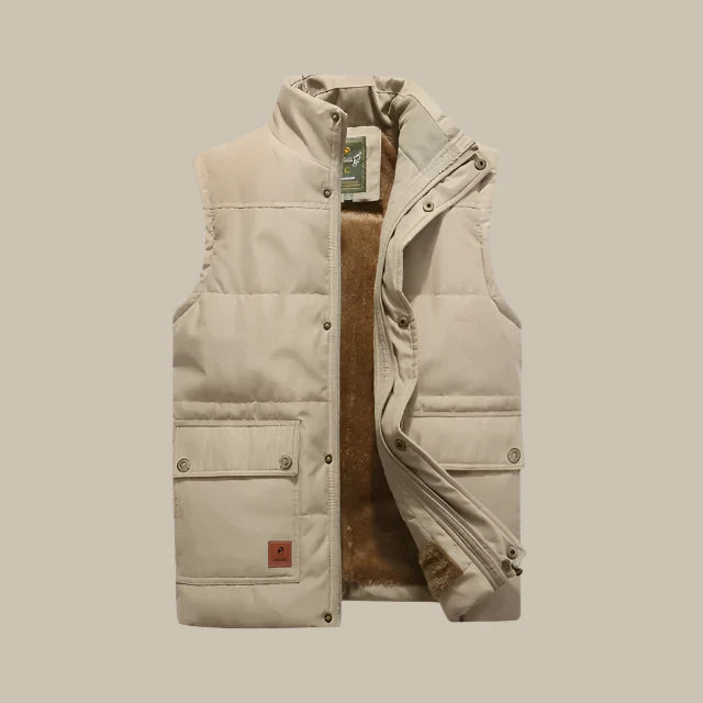 Steppweste für Kalte Tage - Casual Gilet mit Polarfleece für Herren