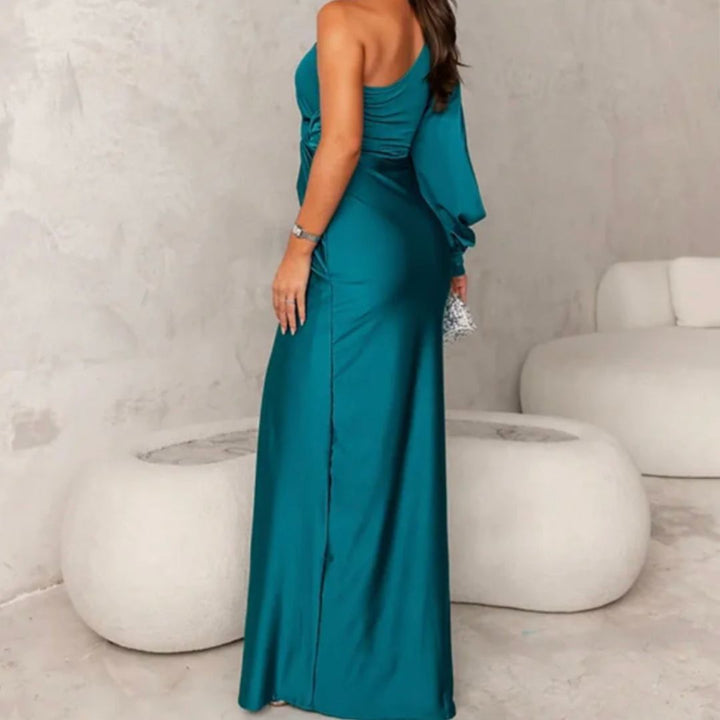 Abendkleid für Damen - Elegantes Maxikleid mit One-Shoulder für Hochzeiten