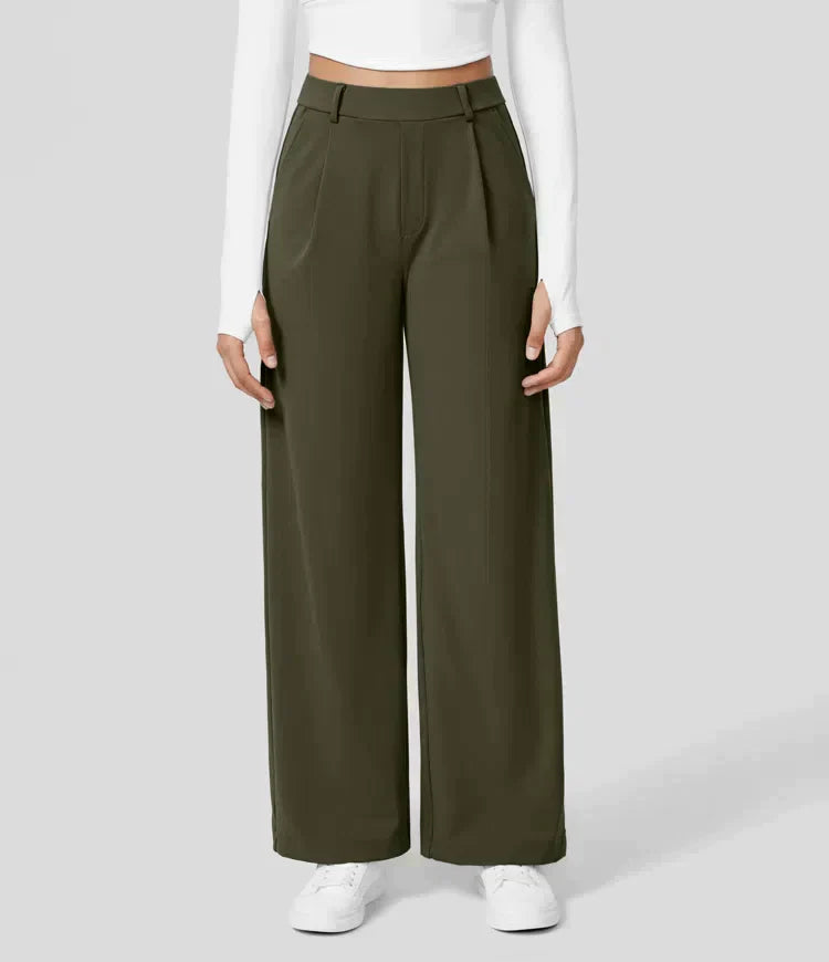 Palazzo Hose für Damen - Elegant Hohe Taillen Marlenehose