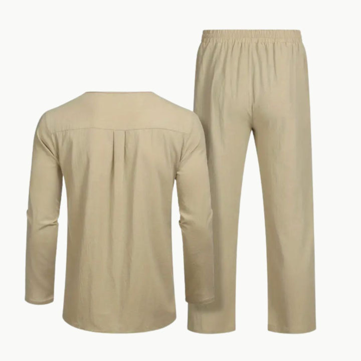 Zweiteiler für Herren - Leichtes Sommer-Set mit Hemd und Hose