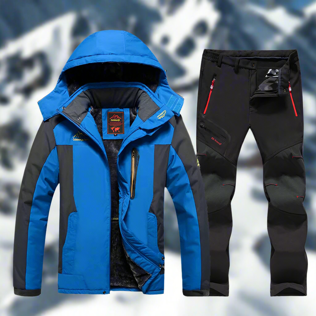 Outdoor Winter Set - Widerstandsfähiges & Wasserdichtes Winterjacke und Wanderhose für Herren