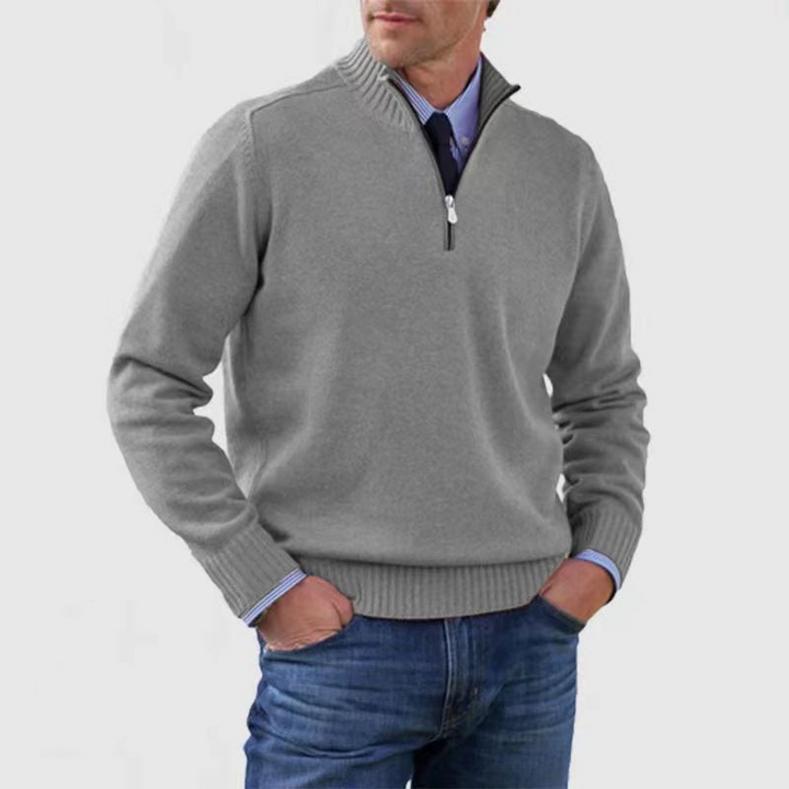 Troyer für den Herbst - Stilvolle Herenpullover mit halbem Reißverschluss