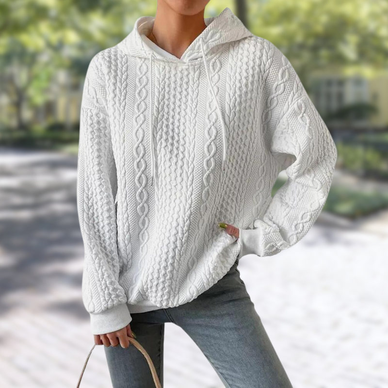 Luna Hoodie | Bequemes gewebtes Kapuzensweatshirt in Übergröße