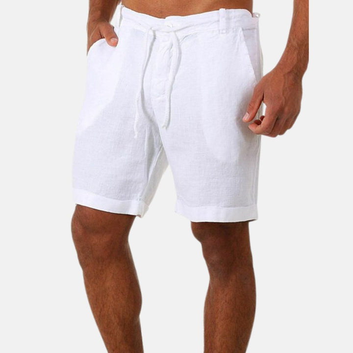 Carl Bermuda Shorts | Kurze Leinen-Optik Hosen Mit Kordelzug für Männer