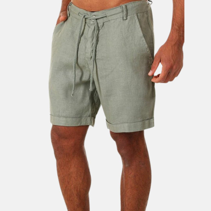 Carl Bermuda Shorts | Kurze Leinen-Optik Hosen Mit Kordelzug für Männer