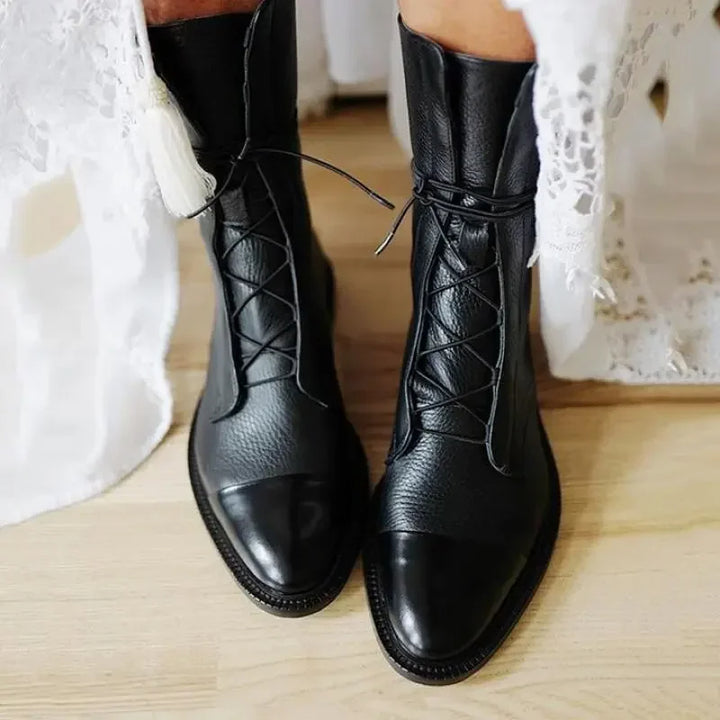 Stiefel für Damen - Vintage Stiefel mit Absatz für Sommer