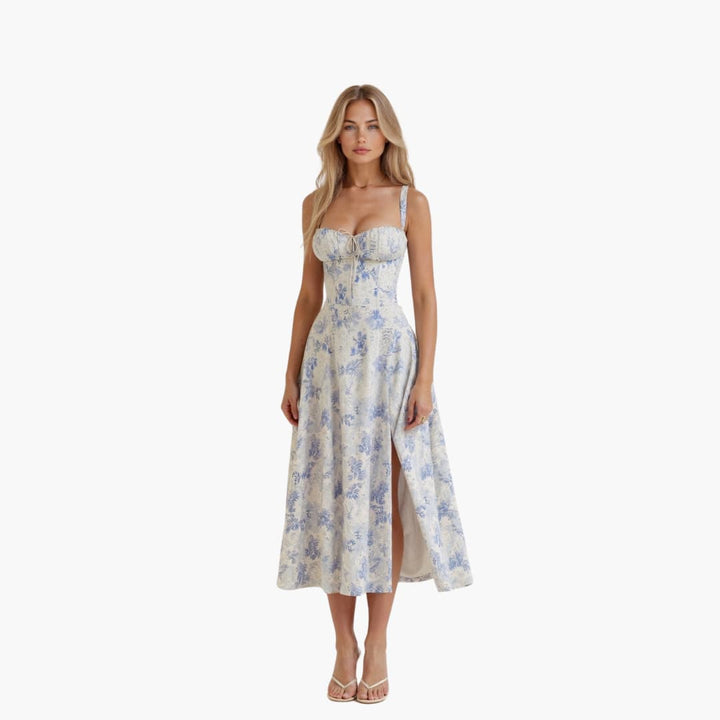Sommerkleid für Damen - Elegantes Maxi Brautjungfernkleid mit Corsage