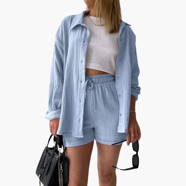 Musselin Zweiteiler für Damen - Luftiges Co-ord Set für Sommer
