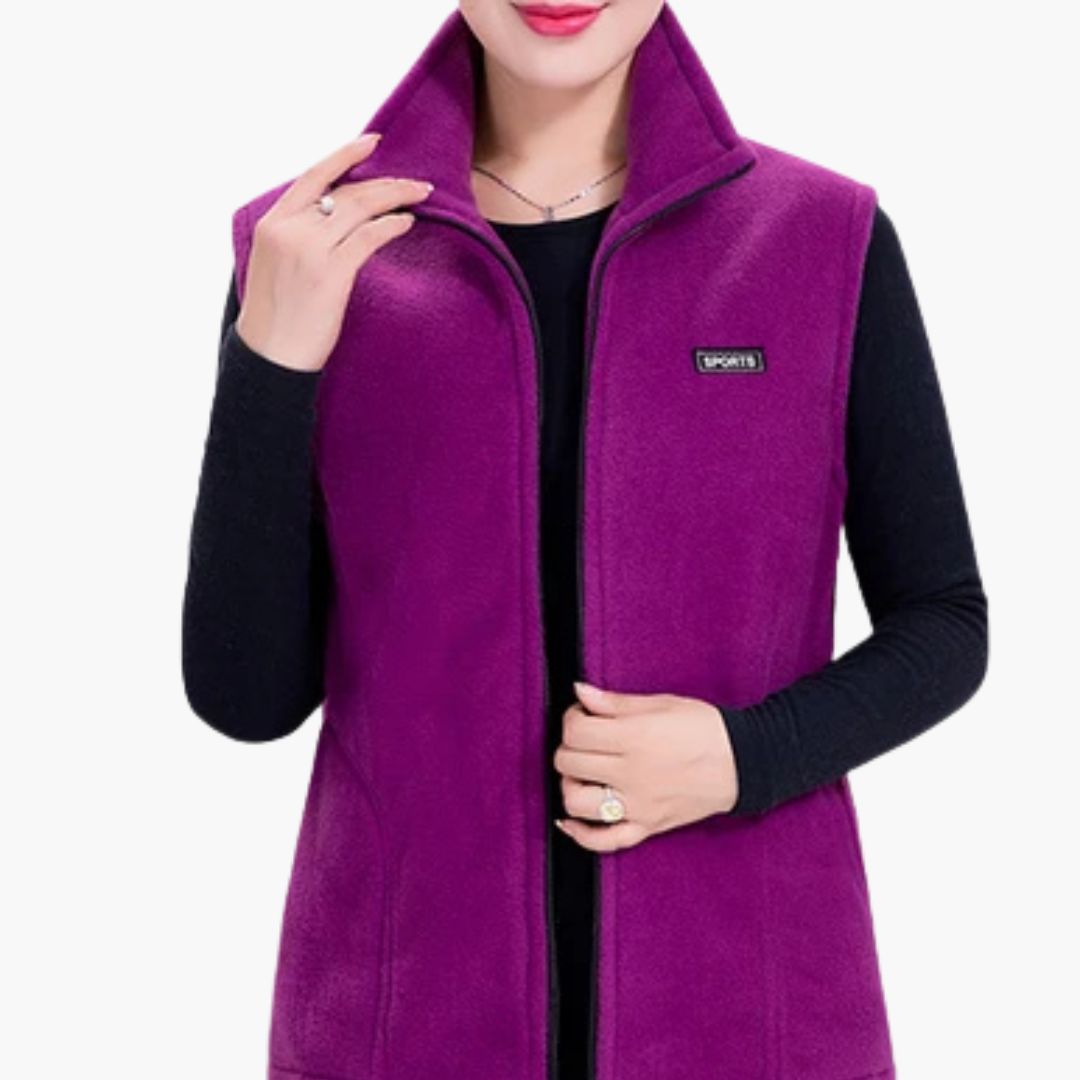 Fleece-Weste für den kalte Tage - Warme Outdoor Weste für Damen