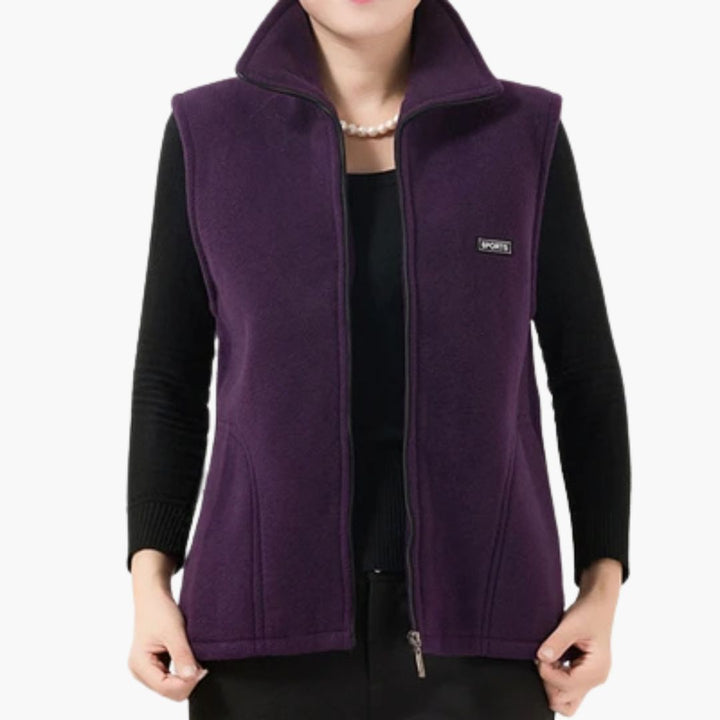 Fleece-Weste für den kalte Tage - Warme Outdoor Weste für Damen