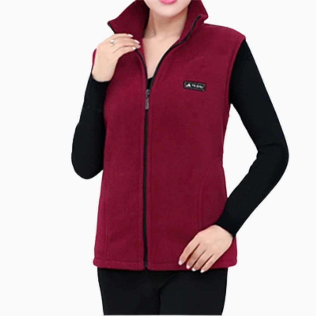 Fleece-Weste für den kalte Tage - Warme Outdoor Weste für Damen