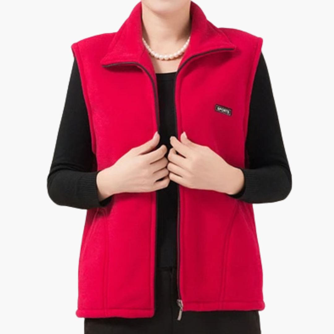 Fleece-Weste für den kalte Tage - Warme Outdoor Weste für Damen