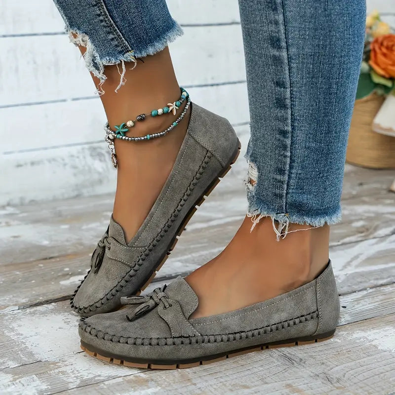 Mokassins für Damen - Bequeme Halbschuhe mit Fußbett für Sommer