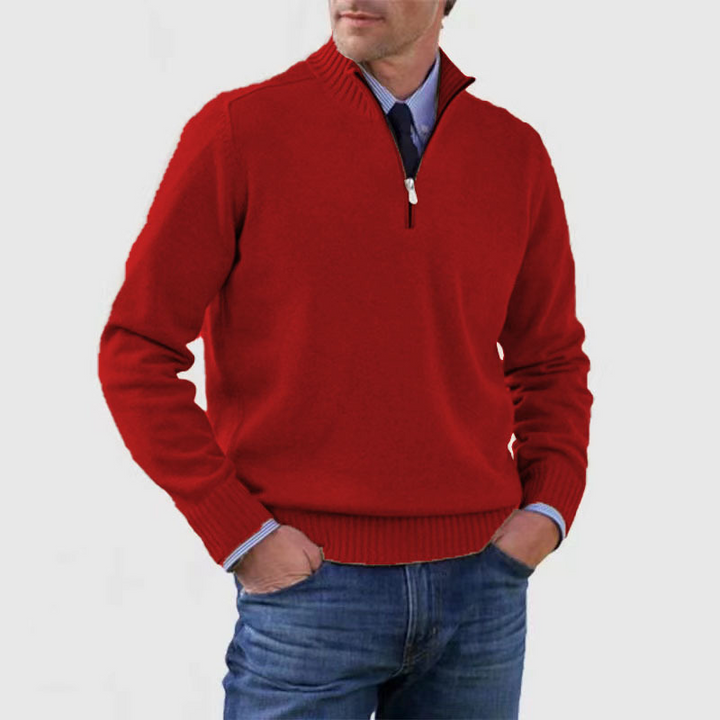 Troyer für den Herbst - Stilvolle Herenpullover mit halbem Reißverschluss
