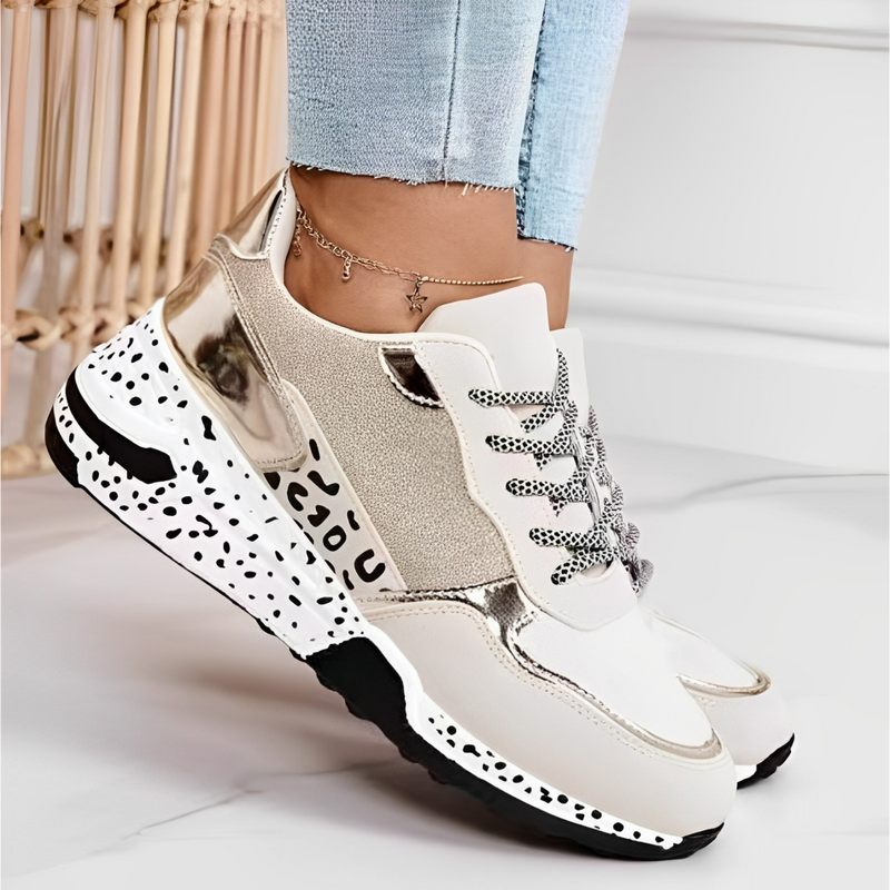 Lindsey Platform Sneakers | Moderne Damensneaker mit Mustern und Schnürsenkeln